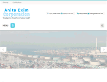 Tablet Screenshot of anita-exim.com